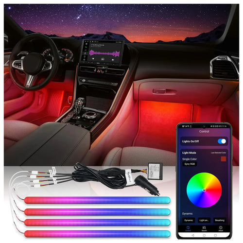 RGB Car Ambient Light – App Control Interior LED Kit